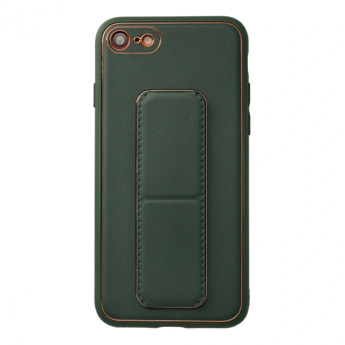 Apple İphone 7 Kılıf Coco Deri Standlı Kapak - Yeşil