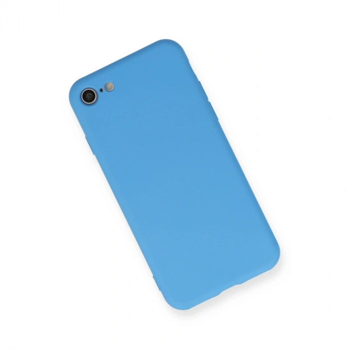 Apple İphone 7 Kılıf Nano İçi Kadife Silikon - Mavi