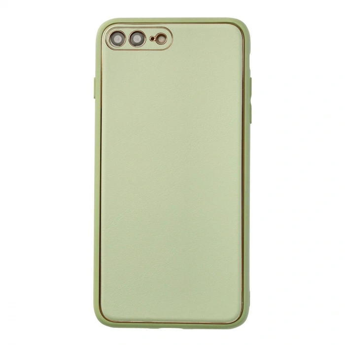Apple İphone 7 Plus Kılıf Coco Deri Silikon Kapak - Açık Yeşil
