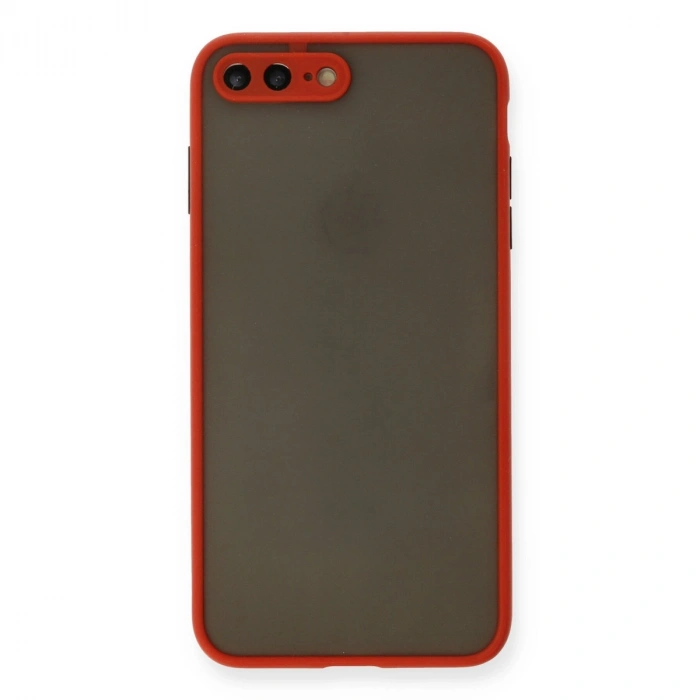 Apple İphone 7 Plus Kılıf Montreal Silikon Kapak - Kırmızı