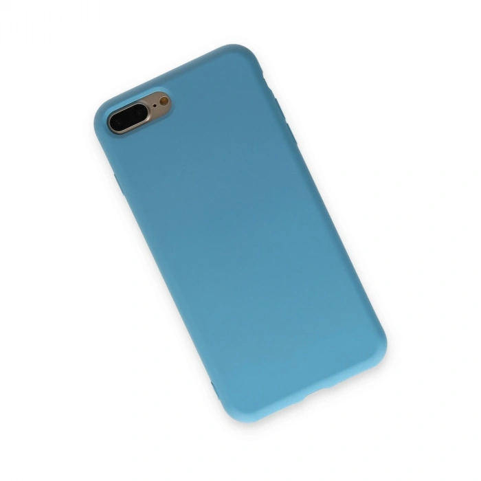 Apple İphone 7 Plus Kılıf Nano İçi Kadife Silikon - Mavi