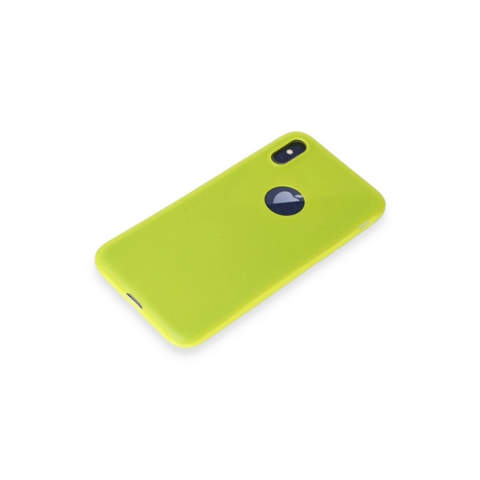 Apple İphone X Kılıf First Silikon - Parlak Sarı