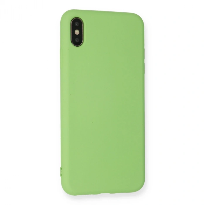 Apple İphone Xs Max Kılıf Nano İçi Kadife Silikon - Açık Yeşil