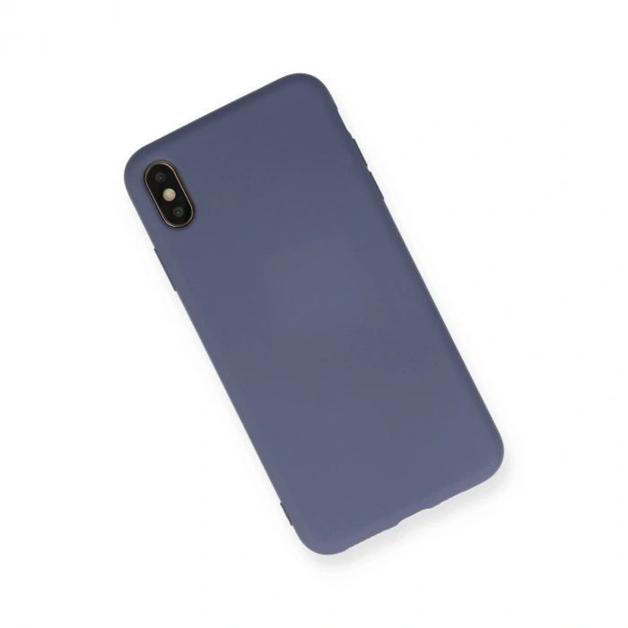 Apple İphone Xs Max Kılıf Nano İçi Kadife Silikon - Gri