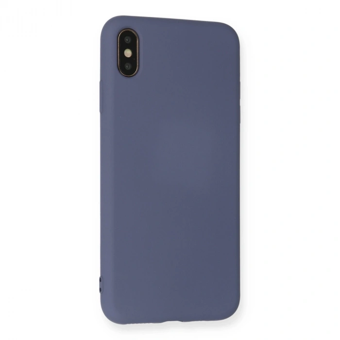 Apple İphone Xs Max Kılıf Nano İçi Kadife Silikon - Gri