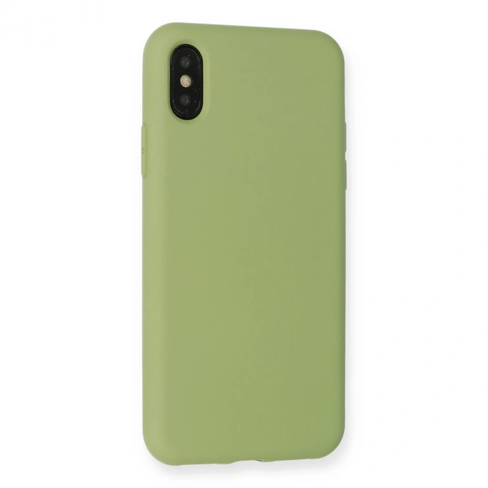 Apple İphone Xs Max Kılıf Nano İçi Kadife Silikon - Yeşil