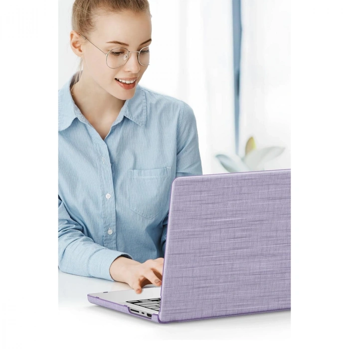 Apple Macbook Air 15 2023 Macbook Kumaş Kapak - Mor