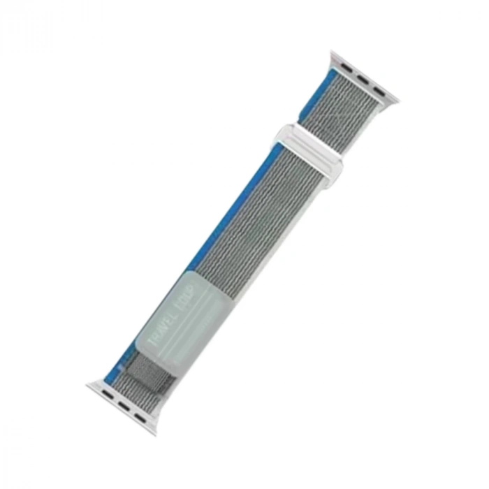 Apple Watch 38mm Alice Kumaş Kordon (saat Değildir) - Mavi-gri