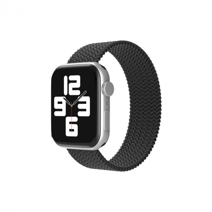 Apple Watch 38mm Ayarlı Solo Silikon Kordon - Siyah