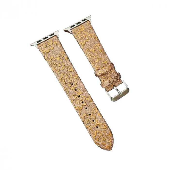 Apple Watch 38mm Creeper Desenli Kordon - Gold
