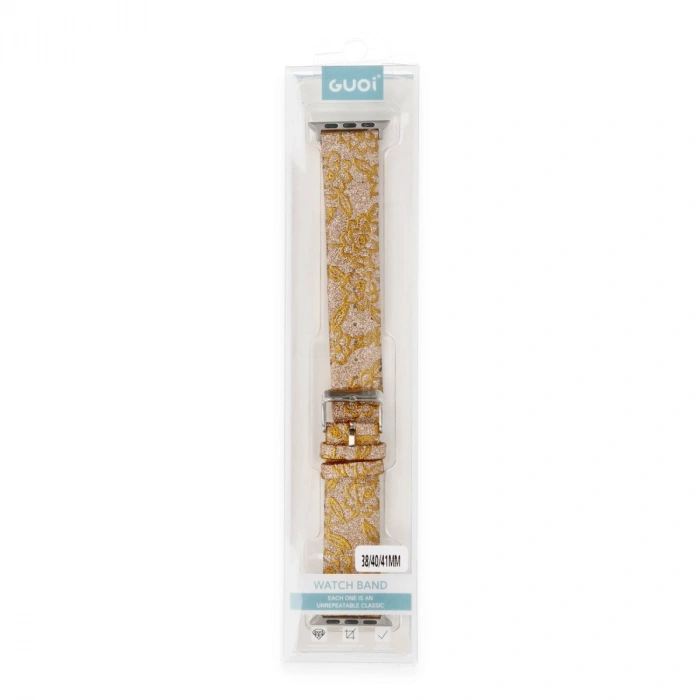 Apple Watch 38mm Creeper Desenli Kordon - Gold