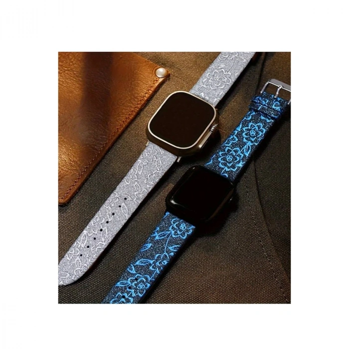Apple Watch 38mm Creeper Desenli Kordon - Kahverengi