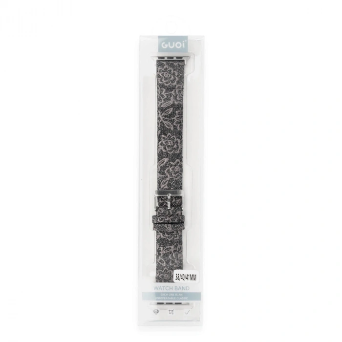 Apple Watch 38mm Creeper Desenli Kordon - Kahverengi
