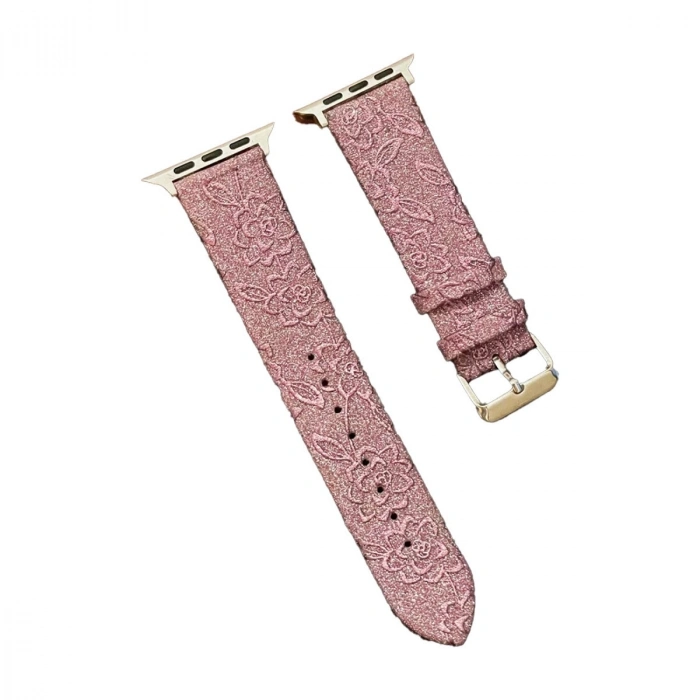 Apple Watch 38mm Creeper Desenli Kordon - Rose Gold