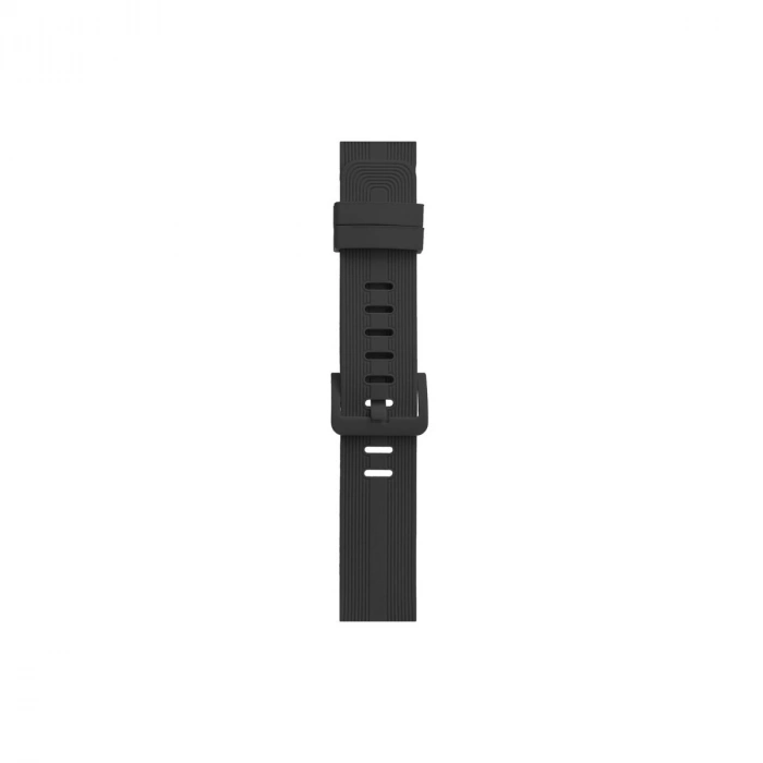 Apple Watch 38mm Kr408 Çizgili Silikon Kordon - Koyu Gri