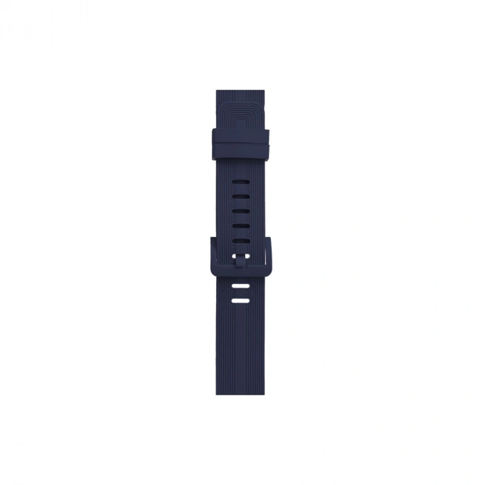 Apple Watch 38mm Kr408 Çizgili Silikon Kordon - Lacivert