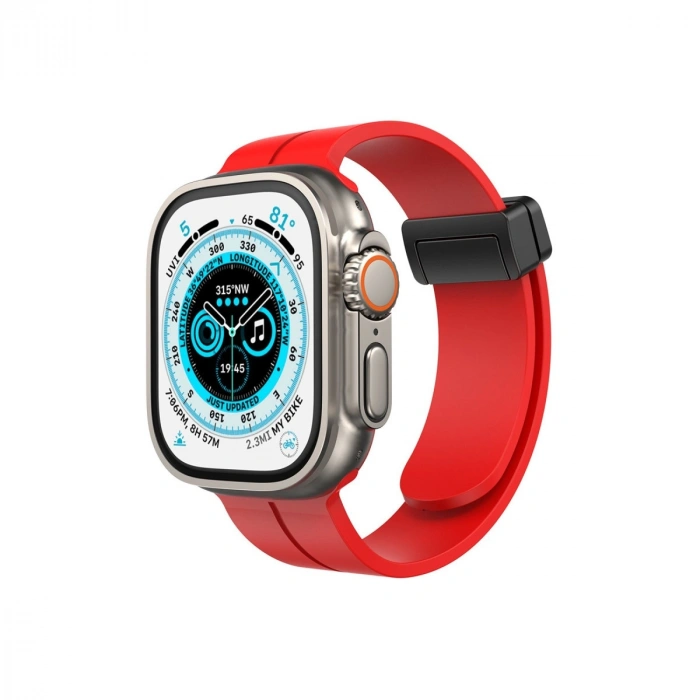 Apple Watch 38mm Kr412 Elegance Stylısh Kordon (saat Değildir) - Kırmızı