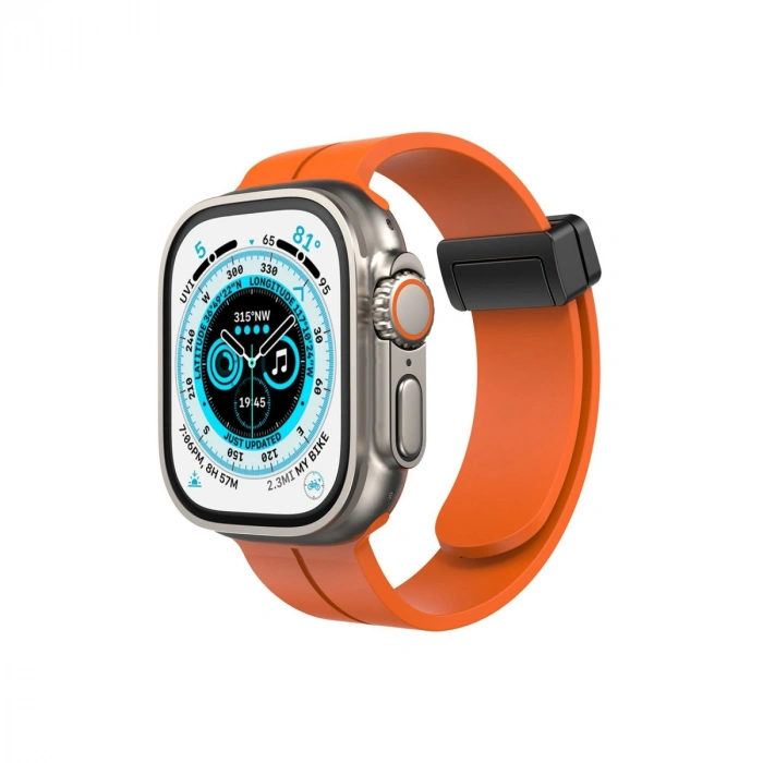 Apple Watch 38mm Kr412 Elegance Stylısh Kordon (saat Değildir) - Turuncu