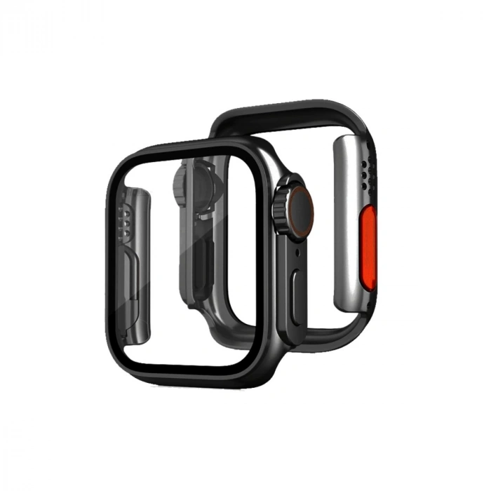 Apple Watch 40mm Watch 49mm Kasa Dönüştürücü Ve Ekran Koruyucu - Siyah