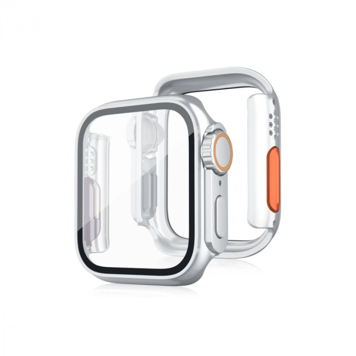 Apple Watch 41mm Watch 49mm Kasa Dönüştürücü Ve Ekran Koruyucu - Gümüş