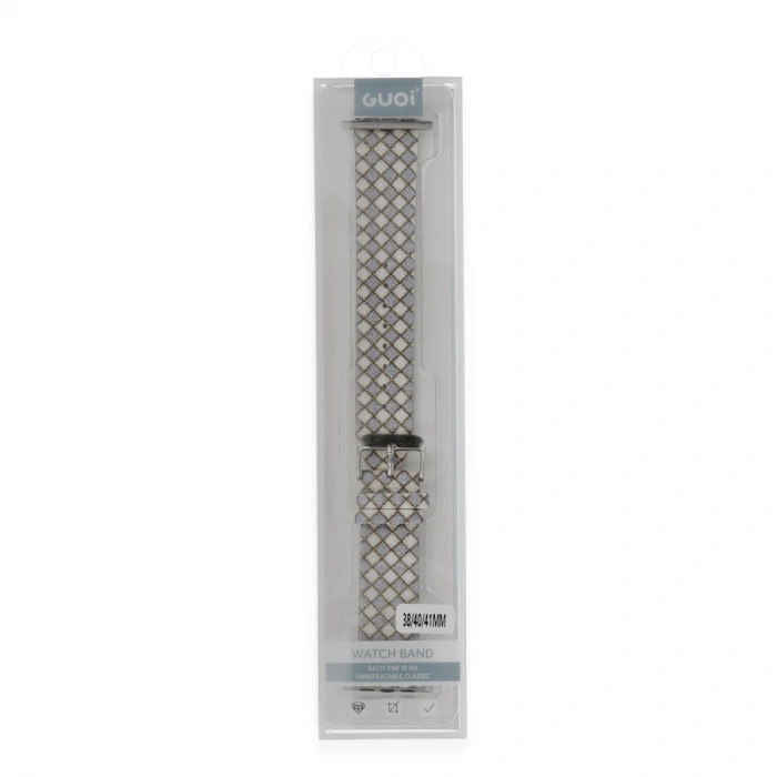Apple Watch 42mm Karo Motif Kordon - Lila