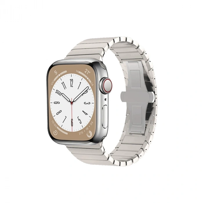 Apple Watch 42mm Kr413 Fine Steel Kordon - Yıldız Işığı