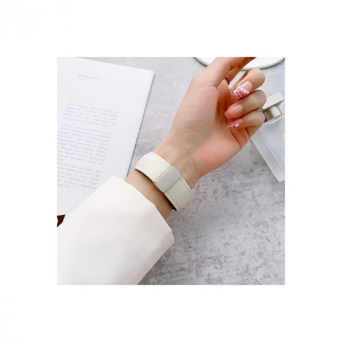 Apple Watch 42mm Kr414 Daks Deri Kordon (saat Değildir) - Koyu Yeşil