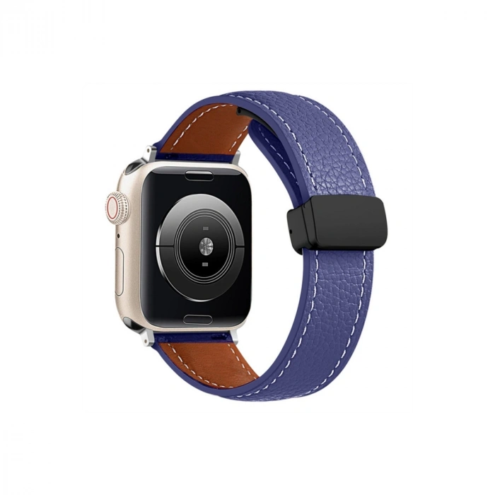 Apple Watch 42mm Kr414 Daks Deri Kordon (saat Değildir) - Lacivert