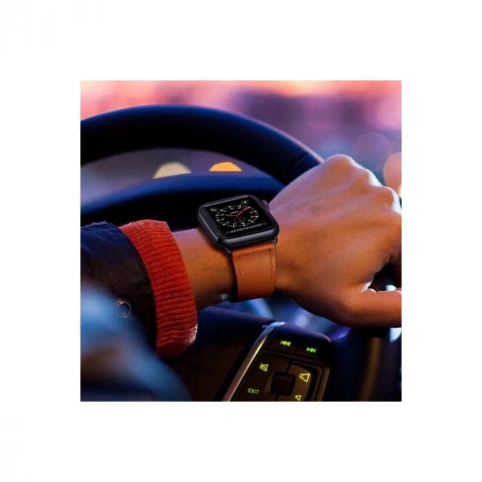 Apple Watch 42mm Kr415 Luaz Deri Kordon (saat Değildir) - Kahverengi