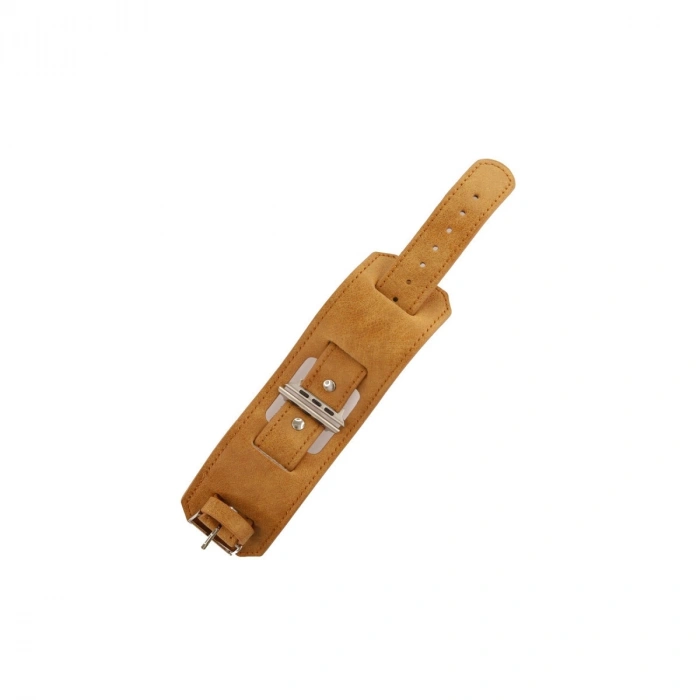 Apple Watch 42mm Nl17 Deri Kordon - Taba