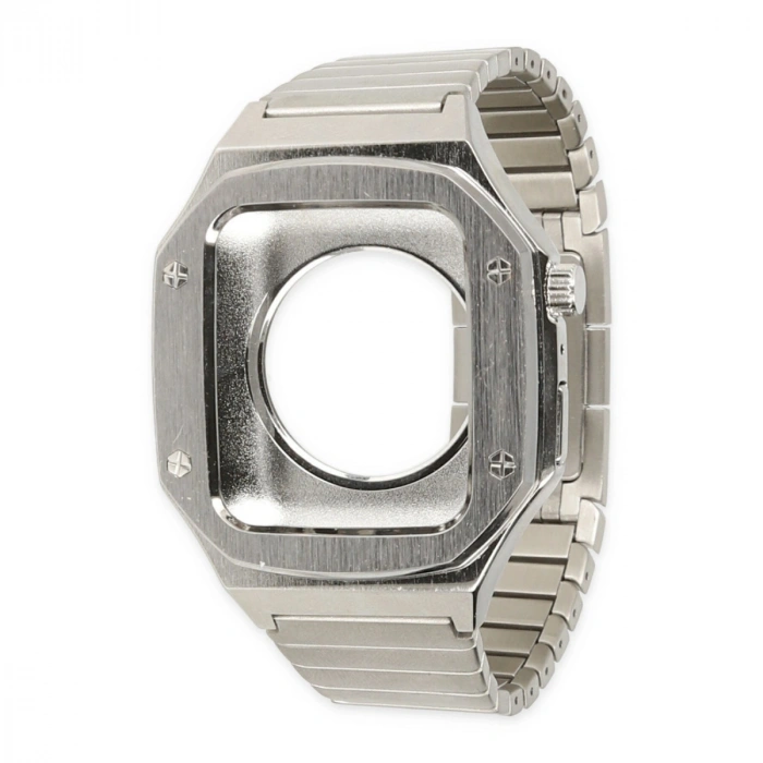 Apple Watch 44mm Kr409 Metal Kordon - Gümüş