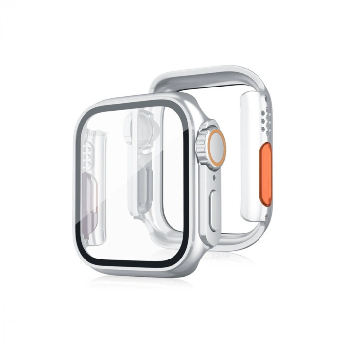 Apple Watch 44mm Watch 49mm Kasa Dönüştürücü Ve Ekran Koruyucu - Gümüş