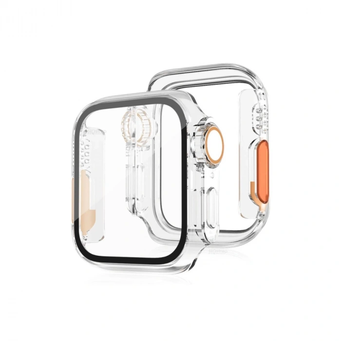 Apple Watch 45mm Watch 49mm Kasa Dönüştürücü Ve Ekran Koruyucu - Şeffaf