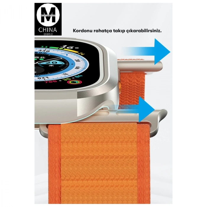 Apple Watch Ultra 49mm Mo-wt3 Alüminyum Camlı Kasa Ekran Koruyucu - Gold