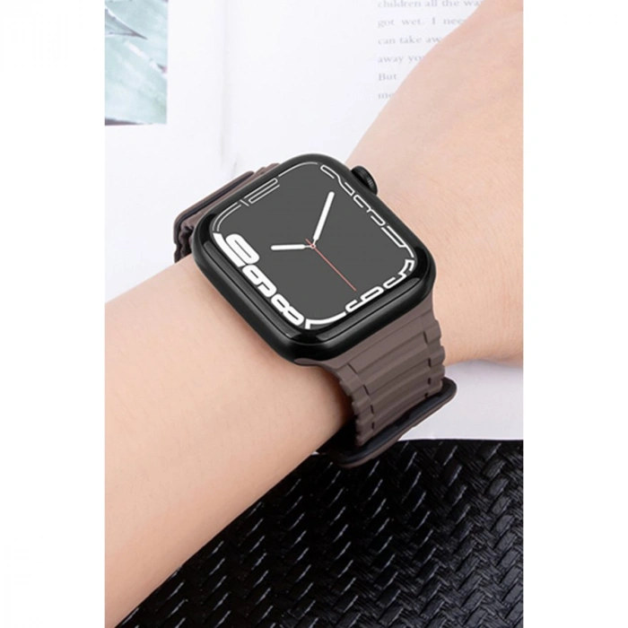 Apple Watch Ultra 49mm Mountain Kordon (saat Değildir) - Siyah-turuncu