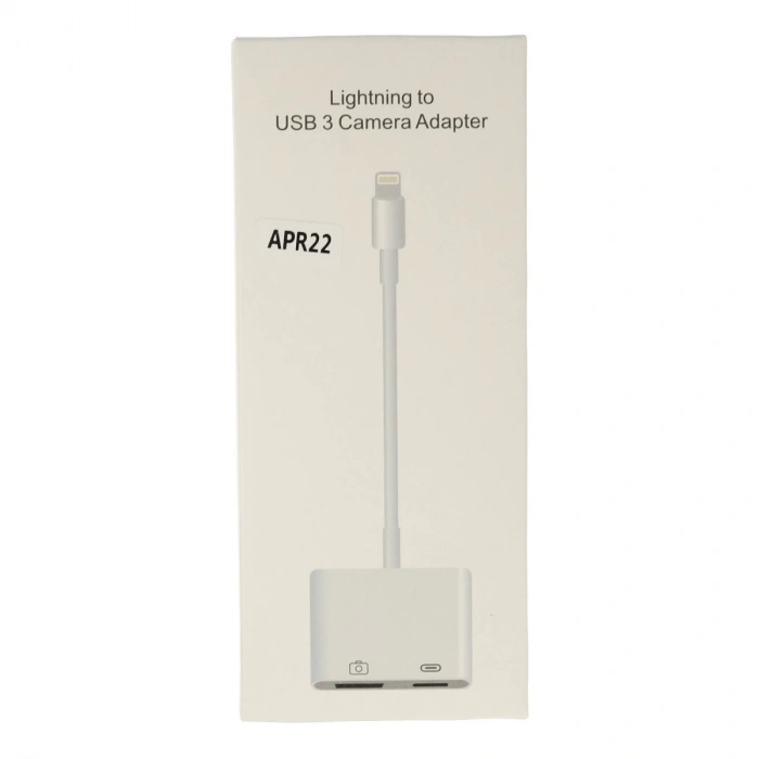 Apr22 Iphone Otg 2in1 - Beyaz