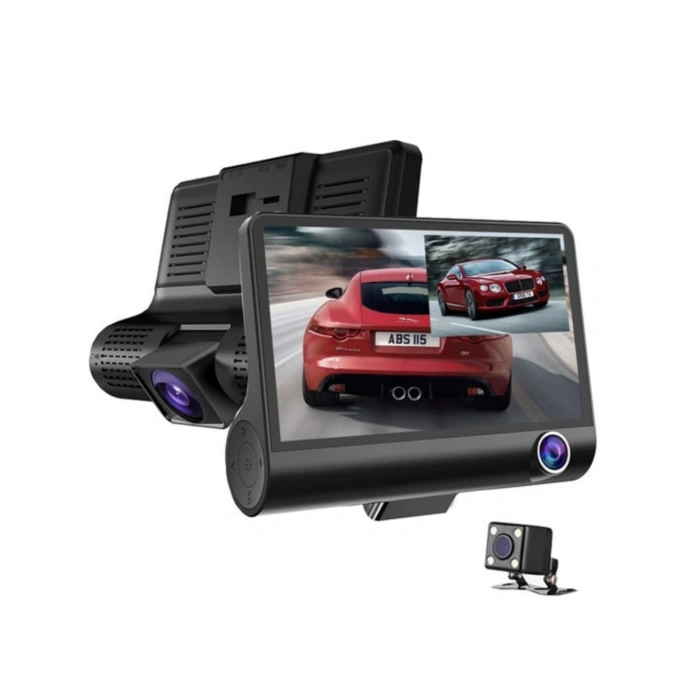 Araç Dvr Kamera Çift Lensli 4 İnç Ekranlı G Sensörlü