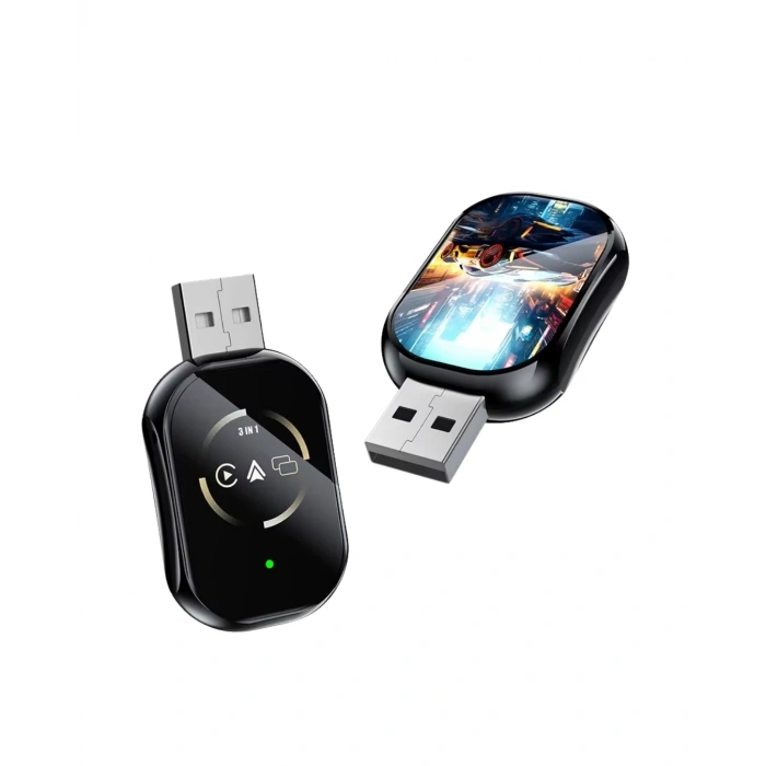 Araç İçi Kablosuz Carplay Android Auto Airplay Adaptörü