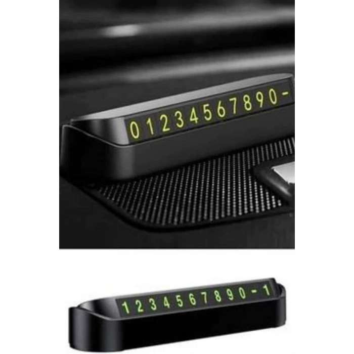 Araç İçi Numaratör Numaralık Oto Cam Kartı Fosforlu Numaratör