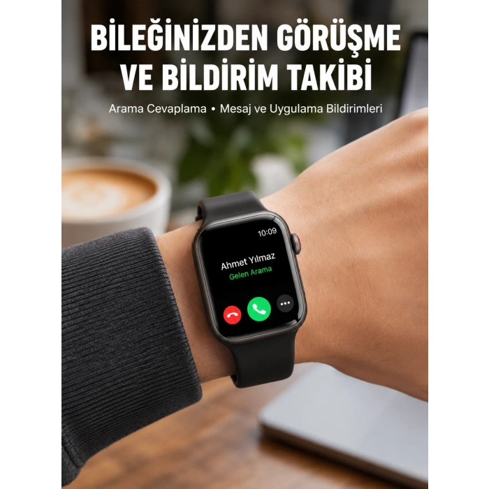 Arama Cevaplayabilen Akıllı Saat Bluetooth Bağlantılı Sosyal Medya Girişli Yeni Nesil