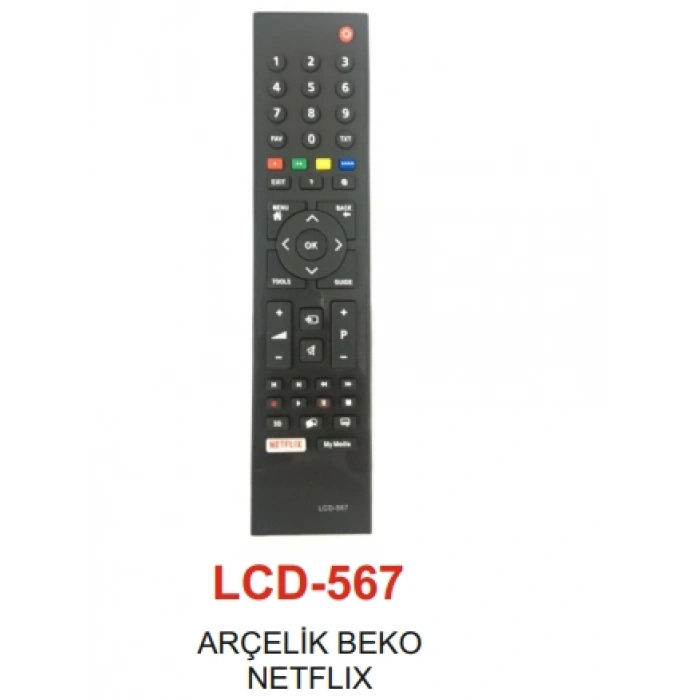 Arçelik  Beko 3D Smart Netflix Tv Kumandası  Lcd 567 (599)