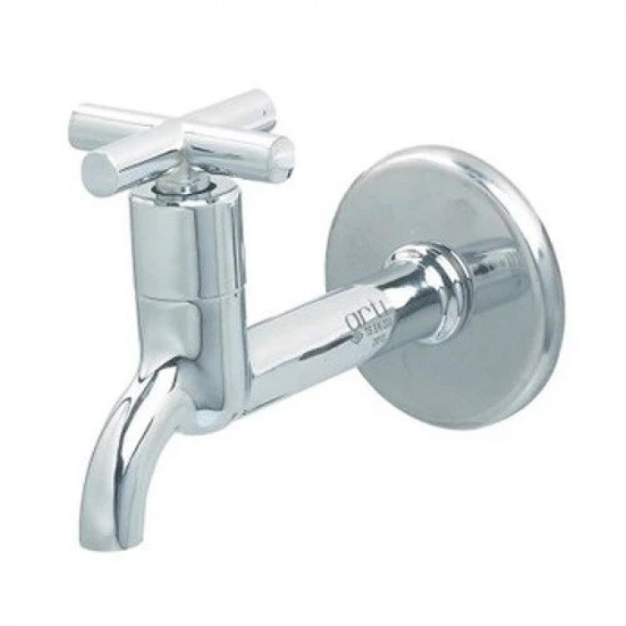 Artı Aç Kapa 4 Kollu Krom Çevirveli Musluk Duvardan Tek Girişli