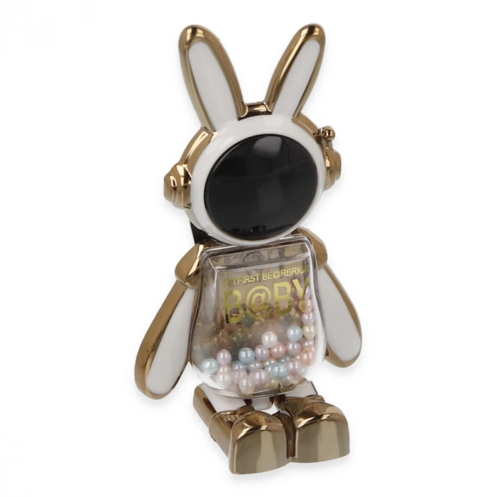 Astro Stand Tavşan Astronot - Beyaz