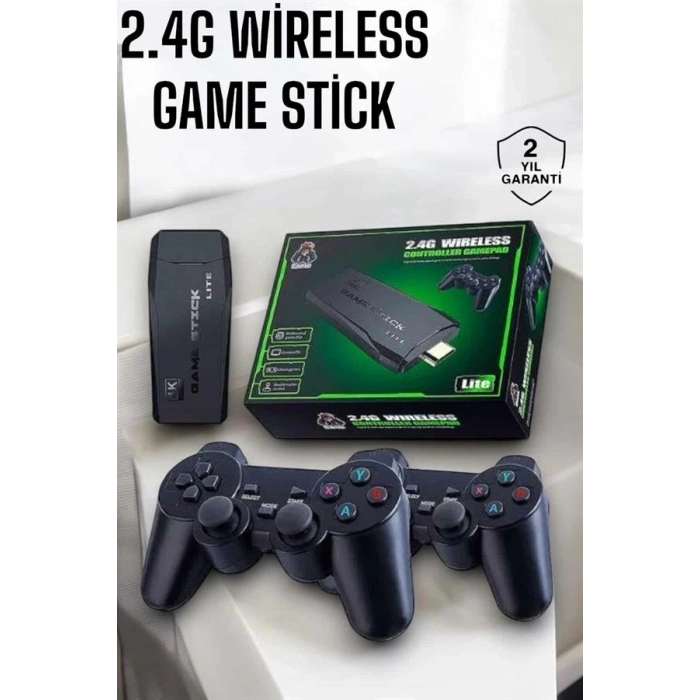 Atari Oyun Konsolu 2000 Oyunlu Game Stick 2.4g Wireless