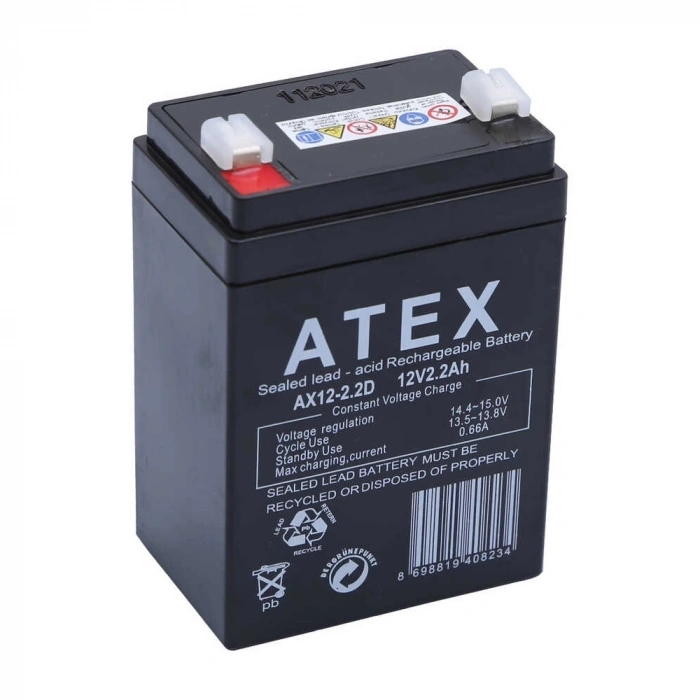 Atex Ax12-2.2 12v 2.2ah Dik Akü