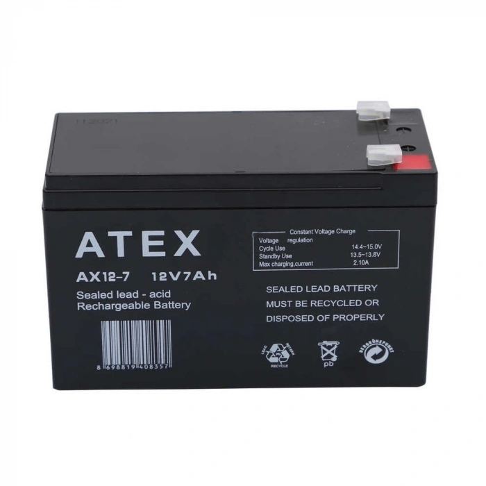 Atex Ax12-7 12v 7ah Akü