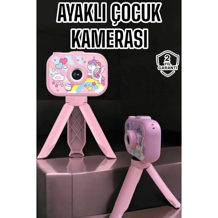 Ayaklı Mini Fotoğraf Makinesi Çocuk Için Eğitici Video Kamera