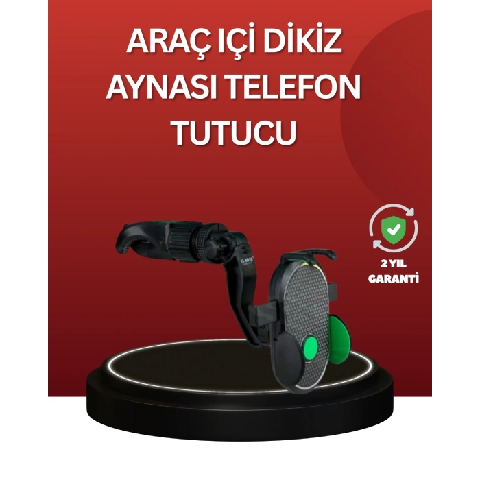 Ayarlanabilir Kıskaçlı Dikiz Aynası Telefon Tutucu Tüm Telefonlarla Uyumlu