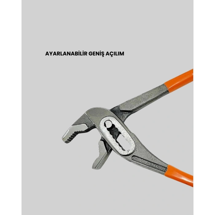 Ayarlanabilir Kurbağacık Pense Boru Anahtarı Çelik Malzeme