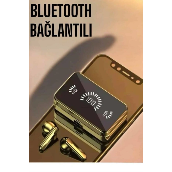 Aynalı Bluetooth Kulaklık Telefon Standlı Dijital Göstergeli